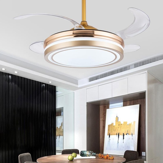 Top Quality Energy Saving 6 Speed Choice Indoor Bedroom 3CCT Dimmable Silent Remote Control Led Ceiling Fan Light