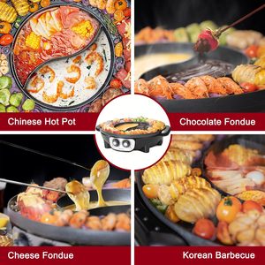 หม้อไฟฟ้าอเนกประสงค์แบบแยกส่วน หม้อสุกี้ไทย พร้อมเตาบาร์บีคิว - Product Image 6