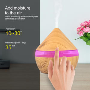Diffuseur d'arômes en bois grainé, mini humidificateur USB volcanique, diffuseur d'huiles essentielles portable pour la maison, le bureau et le bureau à domicile, moins d'un litre - Product Image 2