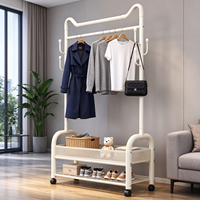 Séchoir à linge extérieur portable, moderne, robuste, à double niveau, en acier au carbone extra épais, détachable, peu encombrant et écologique