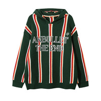 Pulls en acrylique tricotés unisexes pour l'automne et l'hiver, anti-boulochage, polyvalents, tendance, nouveaux, à manches longues, à capuche, veste rétro à l'avant