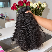 Extensions de cheveux humains bouclés naturels, mèches de cheveux indiens bruts, cuticules alignées, cheveux vierges d'Inde