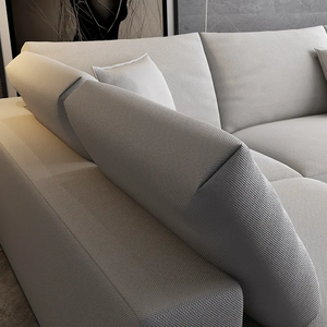 Juego de muebles de sofá de tela minimalista moderno nórdico para sala de estar, sofás seccionales de esquina en forma de <span class=keywords><strong>L</strong></span>, sofá chaise lounge de 3 y 4 plazas - Product Image 4