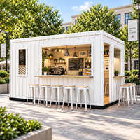 Café de luxe en conteneur Etodevice avec comptoir de boissons, restaurant en conteneur maritime, équipement de cuisine haut de gamme, restaurant mobile
