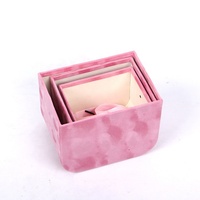 Luxueux Portable trois pièces velours Bouquet nouveau Art papier fleur boîte-cadeau estampage 2mm carton bougie cadeau emballage