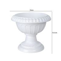 Pot de fleurs en plastique blanc de style romain, pot pour plantes succulentes, vase décoratif en plastique personnalisé, jardinière, décoration de la maison, vente directe d'usine