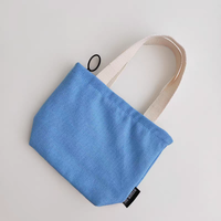 Tas Tote Kanvas Ramah Lingkungan Lucu Mini Kapasitas Besar Tas Belanja Katun Warna-warni Tas Tote Kanvas Resleting Bulat Desain Kustom
