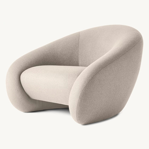 Meubles <span class=keywords><strong>de</strong></span> maison <span class=keywords><strong>de</strong></span> style américain Salon contemporain <span class=keywords><strong>de</strong></span> luxe Chaise pivotante en tissu <span class=keywords><strong>de</strong></span> velours <span class=keywords><strong>Reyne</strong></span> Canapé 1 siège à dossier haut - Product Image 2