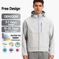 Chaqueta Softshell con Capucha para Hombre, Personalizada con Logotipo OEM, Impermeable, Cortavientos, de Poliéster, Deportiva, para Invierno
