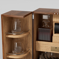 Boîte de rangement pour bouteilles de vin en bois massif haut de gamme, design moderne, multi-couches, multifonctionnelle, pour les fêtes, emballage en bois