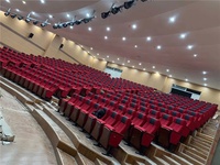 Chaise de théâtre rembourrée bon marché, vente en gros, tissu pour salle de conférence VIP