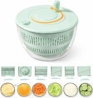 Déshydrateur de légumes et salades multifonctionnel pour la cuisine, coupe-légumes grande capacité, panier d'égouttage pour fruits et légumes en plastique