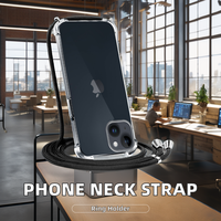 Sangle de boîtier de téléphone portable TPU réglable personnalisée pour iPhone avec accessoire de sport universel au design transparent