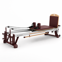 Reformer de Pilates Comercial de Aluminio OEM con Cuero de Microfibra Acolchado con EVA, Proveedor de Reformers de Pilates para Proyectos a Granel en Estudios