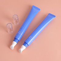 15ml Emballage en plastique cosmétique à impression personnalisée Conteneur de crème de soin pour la peau Tube de crème pour les yeux avec applicateur en céramique