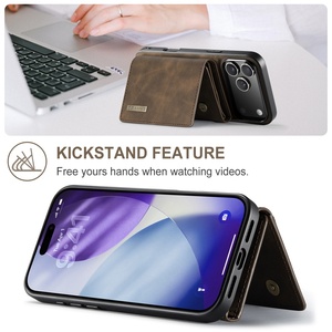 Funda de Teléfono Tipo Cartera Magnética de Cuero PU Personalizada para iPhone 18 17 16 15 14 13 12 11 Pro Max con Soporte para Tarjetas y Cubierta Protectora - Product Image 5