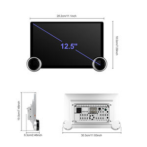 راديو سيارة Podofo Diamond 2K بنظام أندرويد وشاشة 12.5 بوصة، 2 Din، ذاكرة 4+64 جيجابايت/6+128 جيجابايت، بمقبض مزدوج، مشغل وسائط متعددة للسيارة يدعم Carplay وAndroid Auto ونظام تحديد المواقع العالمي GPS ومنفذ Type-C، تصميم حسب الطلب ODM - Product Image 5