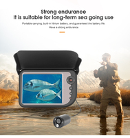Caméra de pêche sous-marine portable HR-5025D avec écran 5,0 pouces, étanche IP68, détecteur de poissons, carte TF 32 Go, câble 25 m, angle 120°, autonomie 15h