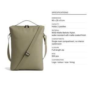Sac de raquettes de pickleball minimaliste, résistant, pour 2 raquettes, 900D mat, logo personnalisé, vente en gros, sac de raquettes de tennis et de padel - Product Image 6