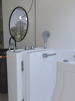 Baignoire acrylique CE CUPC avec porte, jets de massage et spa, autoportante pour personnes âgées, design moderne, utilisation en salle de bain, garantie 5 ans
