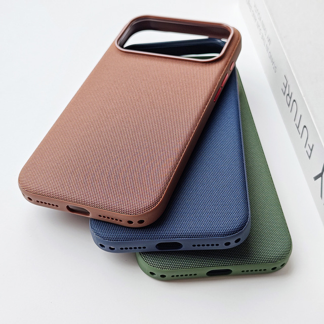 Magnetic Tech Fabric Shockproof Phone Case with Anti Slip Grip Protective Cover for iPhone 17 Pro Max 17 Pro 17 Air