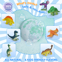 Bombes de bain mousseuses amusantes pour enfants faites à la main de marque privée OEM avec jouets à l'intérieur