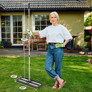 Heavy-Duty thép không gỉ bãi cỏ san lấp mặt bằng <span class=keywords><strong>Rake</strong></span> levelawn công cụ với nhôm Con lăn sân san lấp mặt bằng <span class=keywords><strong>Rake</strong></span> cho vườn Golf bãi cỏ trang trại - Product Image 4