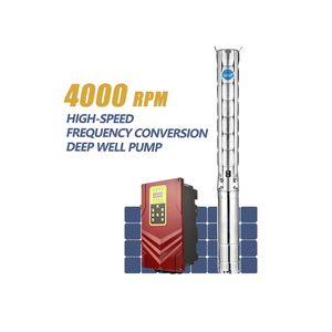 4 pulgadas 30HP 22KW Alto voltaje y alto caudal Motor de CC sin escobillas trifásico Bomba de pozo profundo solar híbrida de CA/CC - Product Image 1