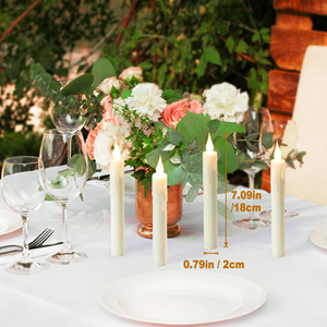6 bougies coniques sans flamme ivoire avec télécommande et minuterie, bougies <span class=keywords><strong>LED</strong></span> à piles de 7 pouces pour la décoration de la maison, des fêtes et des mariages - Product Image 6
