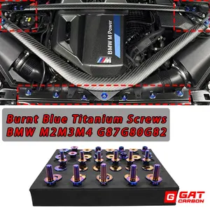 Compartimento del motor Tornillos de aleación de titanio Tornillos Azul quemado 19 piezas para BMW G80M3 G82M4 G87M2 - Product Image 6