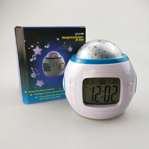 Máy Chiếu Ánh Sáng Ban Đêm Cho Trẻ Em Máy Chiếu Chiếu Led Kỹ Thuật Số Hình Bầu Trời Sao Nhạc Đồng Hồ Báo Thức Có Lịch - Product Image 3