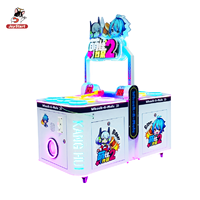 Machine d'arcade Whack-a-Mole à monnayeur pour 2 joueurs, jeu de frappe au marteau pour enfants, adapté aux enfants, divertissement d'intérieur, certifié CE (version anglaise)