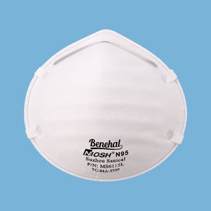 Respirator setengah wajah NIOSH N95, masker katun tahan debu dengan EN149 pola datar bentuk cangkir sertifikat - Product Image 1