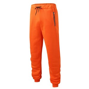 Conjunto Deportivo con Capucha para Hombre, Color Naranja y Negro, Bloques de Color, Manga Larga, Cordón Ajustable, Diseño Sólido, Transpirable, para Otoño - Product Image 3