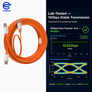 <span class=keywords><strong>Cable</strong></span> de Extensión Activo <span class=keywords><strong>USB</strong></span> 3.2 Gen 2 LUNGKAY, Repetidor de Señal SuperSpeed+ de 10 Gbps, 1.5M-20M, para Cámaras Industriales VR, OEM Personalizado - Product Image 3