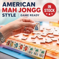 Ensemble de Mahjong Américain Personnalisé avec Impression Unique, Tuiles Nautiques Artistiques, OEM ODM, Designs Complets, Marques, Emballage, Matières Premières