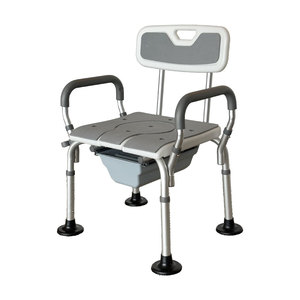 3-in-1 chiều cao-có thể điều chỉnh nhôm commode tắm ghế chống trượt trọng lượng cao commode ghế cho người cao tuổi - Product Image 1