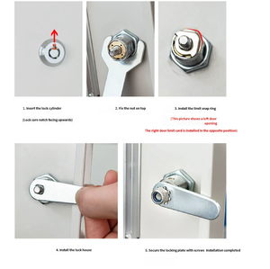 Serrures de meubles de classement en gros à 2 clés, serrures à came tubulaire en alliage de zinc pour tiroirs, épaisseur de <span class=keywords><strong>meuble</strong></span> 16-30 mm, <span class=keywords><strong>serrure</strong></span> de boîte à outils - Product Image 6