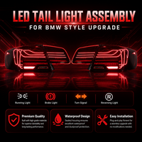 Nouvel ensemble de feux arrière à LED rouges BK pour BMW Série 3 E92 2006-2012, style Laser Line, clignotants séquentiels, feux de freinage, Plug & Play