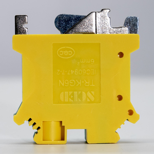 El bloque de terminales de la serie SCEDTR puede combinarse para ser cualquier posición 26-8 AWG M4 Din Rail Terminal Block - Product Image 1