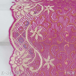 Bicolore 18CM Rose Bleu Violet Spandex Élastique Dentelle Garniture Fantaisie Fleur Maille Dentelle <span class=keywords><strong>Tissu</strong></span> Stretch Dentelle pour Femmes Robe Lingerie Soutien-Gorge - Product Image 4