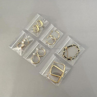 Sac en plastique personnalisé avec logo fermeture éclair givré transparent poche à bijoux sac à poussière petit sac d'emballage pour bijoux pochette à bijoux en PVC