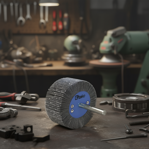 Roue à lamelles abrasives en tissu TTAKE 30x15mm, tige de 6mm, grain 120 pour meuleuse d'angle, ponçage de métaux - Product Image 3