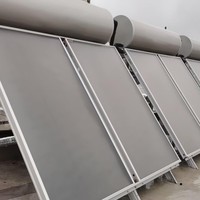 Chauffe-eau solaire à plaque plate Soletks, taille familiale, 300L, réservoir en acier inoxydable 304 de qualité alimentaire, double collecteur, thermosiphon pour toiture