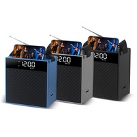 Speaker Bluetooth Trendy dengan Layar LED, Woofer, Portabel, dan Port USB
