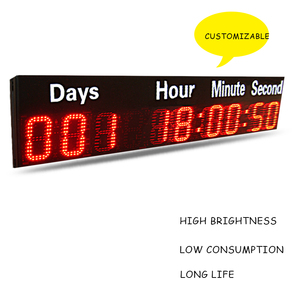Customizable 6-Inch 9-Digit <strong>Countdown</strong> Stopwatch Single Side Red Mute <strong>Timer</strong> with External Power Supply and Remote Control - Product Image 6