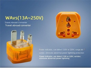 Connecteur d'alimentation universel 2 en 1 mis à la terre inde Pakistan israël singapour japon royaume uni à inde adaptateur de voyage type de prise - Product Image 6