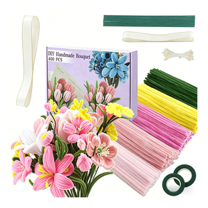 Handmade DIY <b>Craft</b> Kit Velvet Chenille Fuzzy <b>Wire</b> Material for Educational Projects Creative Fuzzy <b>Wire</b> Flower Decorations Home - Product Image 5
