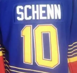Camiseta de Hockey nacional de la mejor calidad cosida de St. Louis Brayden Schenn