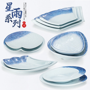 ชุดจานเมลามีนดีไซน์สร้างสรรค์สีน้ำเงินขาว สำหรับงานเลี้ยงในโรงแรม - Product Image 3